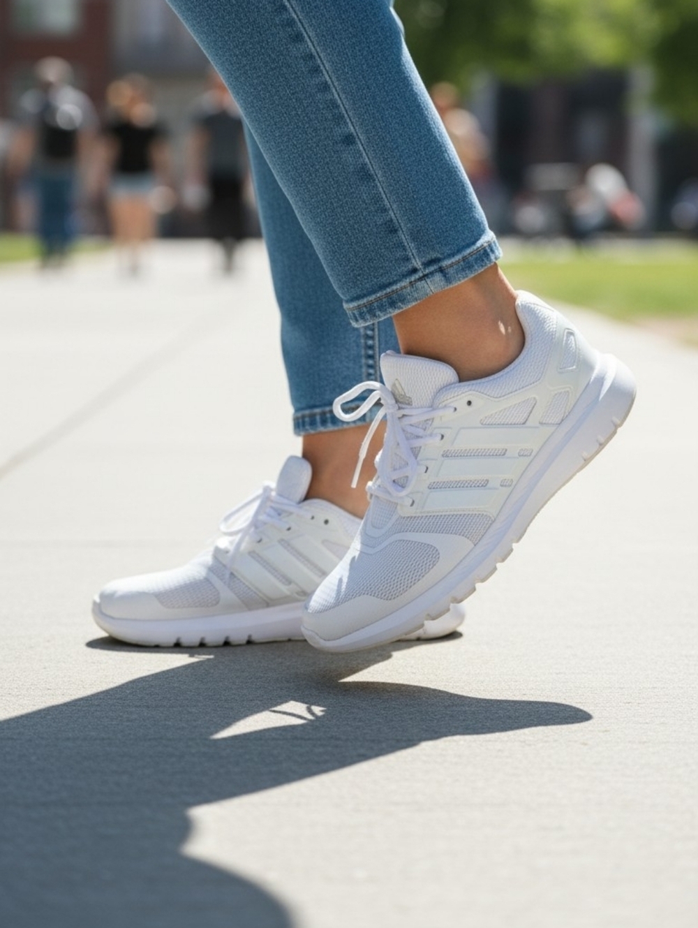 Adidas Women's Cream Athletic Sneakers